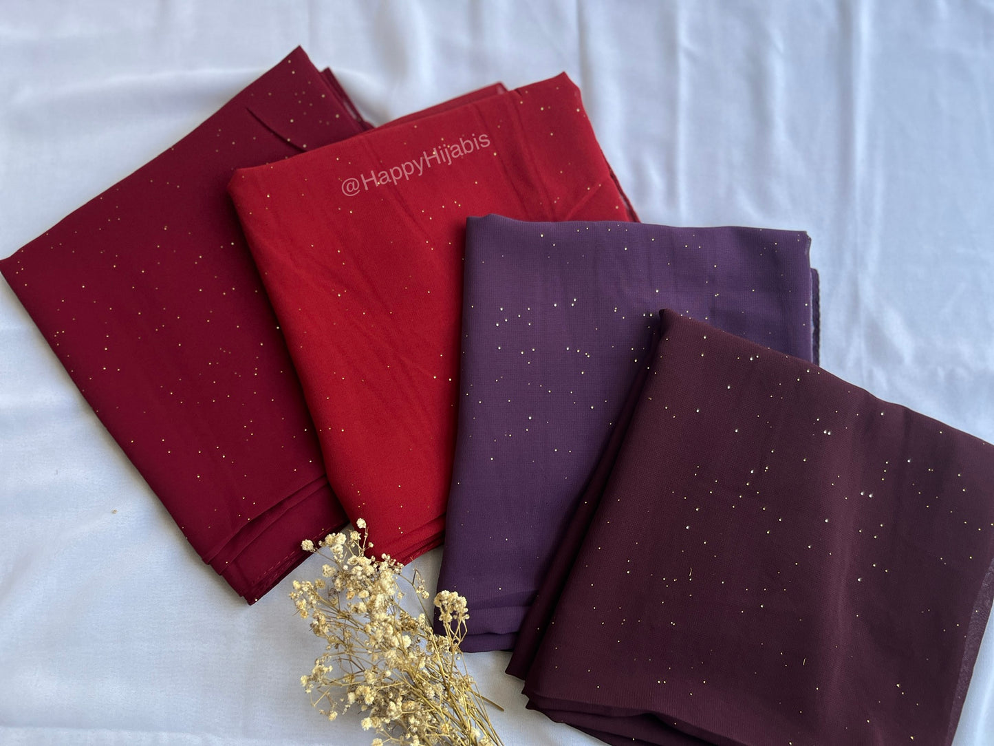 Sparkle Georgette- Maroonish Mulberry