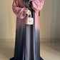 Ombre Coat Abaya- Pink- Grey