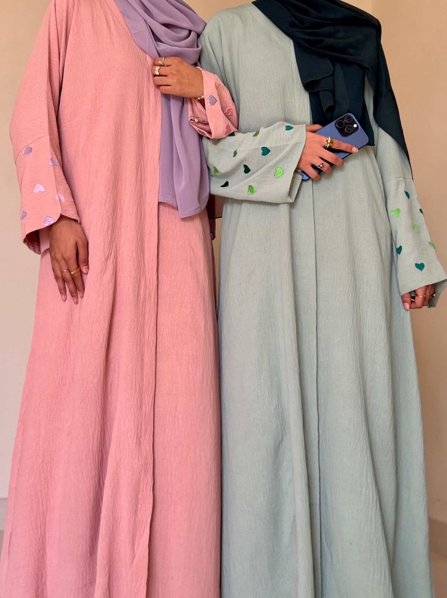 Minty Blossom-Showstopper Hearts Abaya