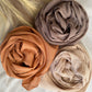 Metallic Sheen Chiffon- Penny Brown