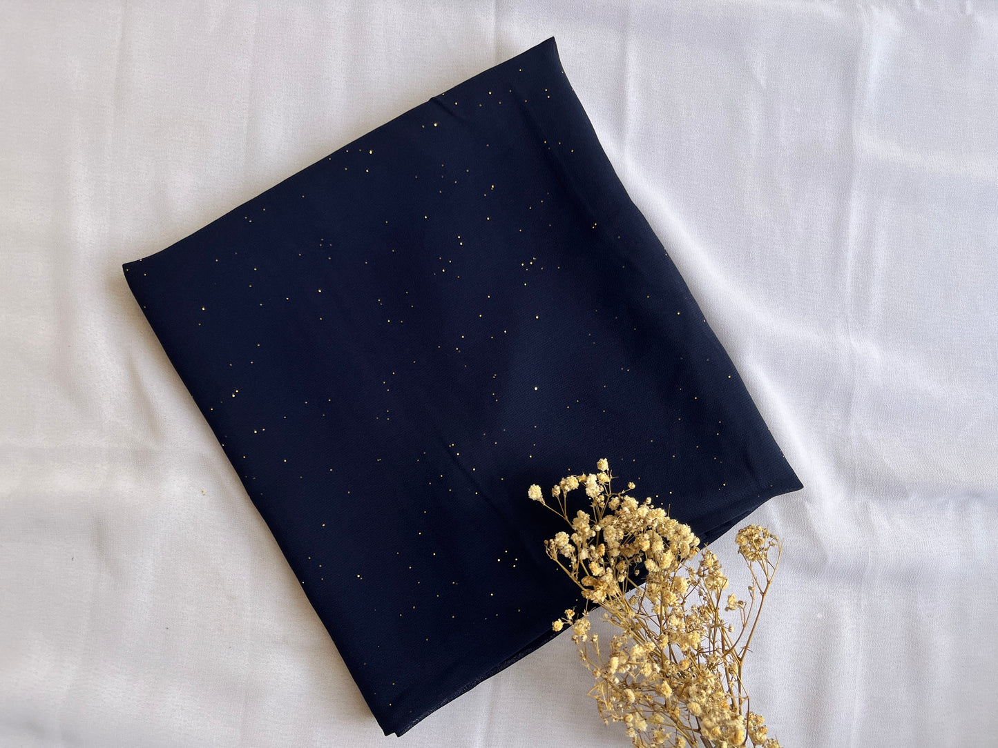 Sparkle Georgette- Oxford Blue