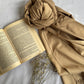 Reversible Woollen Pashmina- Tan Brown+Nude