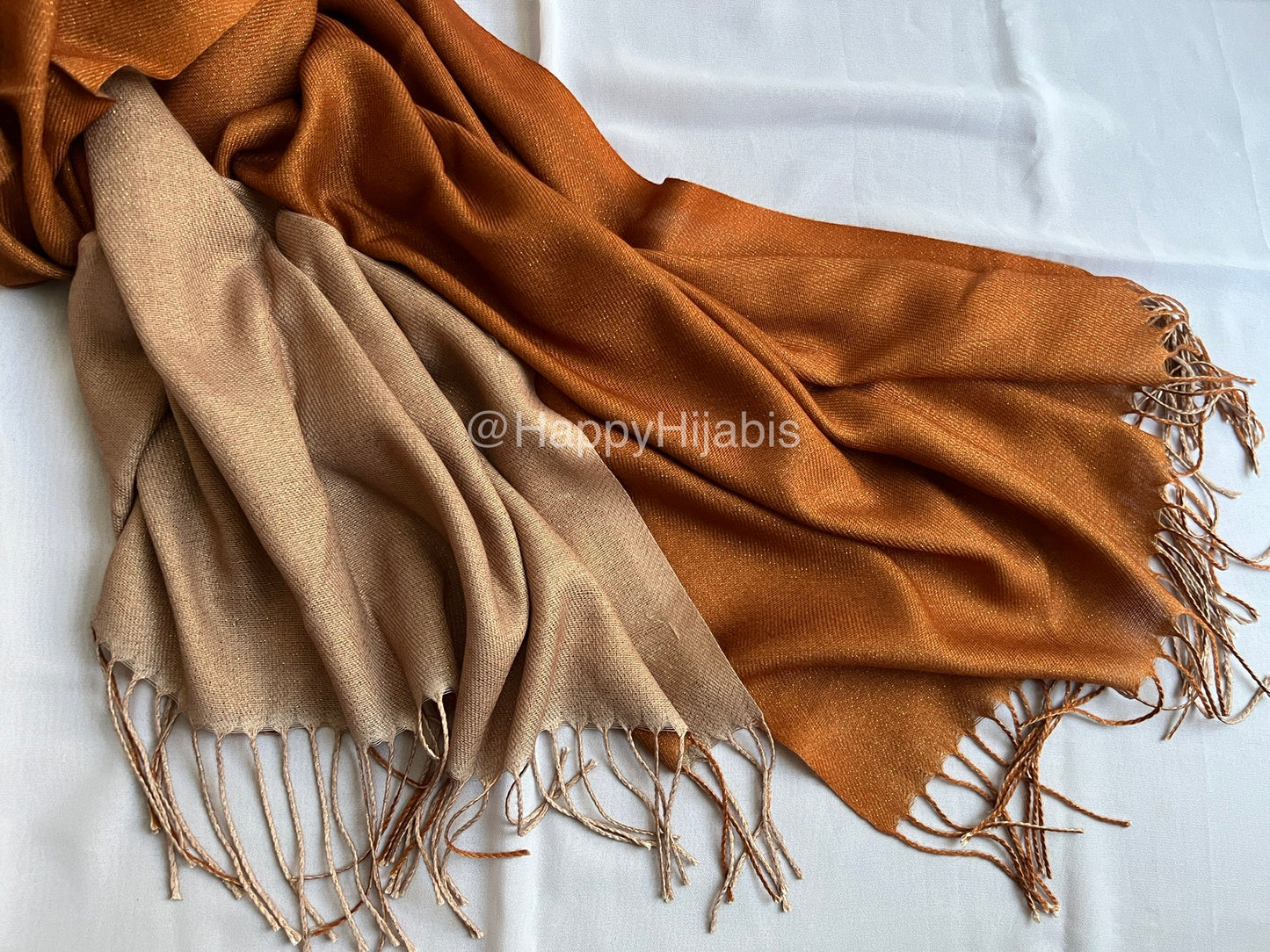 Reversible Moonlight Pashmina- Cinnamon+Oat