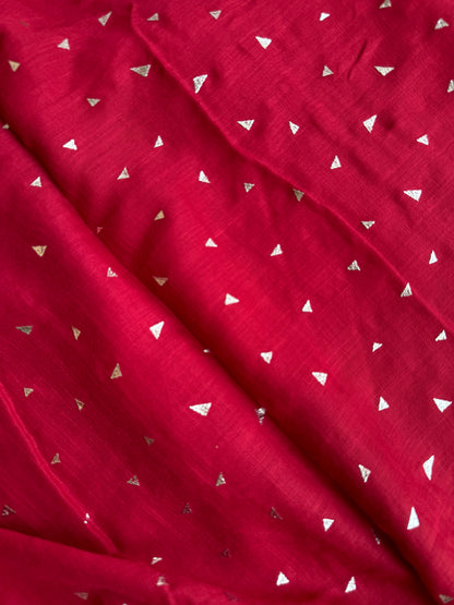 Pyramids Silver Foil Hijabs- Maroon