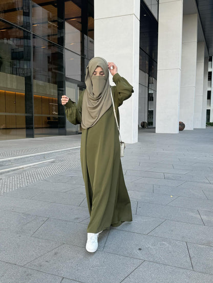 Everyday Staple Abaya- Army Green