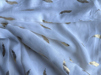 Golden Fantasy Feathers- White