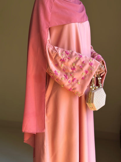 Warda Abaya- Pink Hues