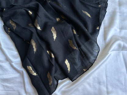 Golden Fantasy Feathers- Black