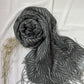 Woolen Pashmina-Tropical Patterns- Black Grey