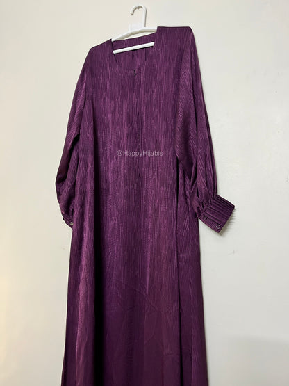 Sensational Violet- Self Print Sheen Nida Abaya