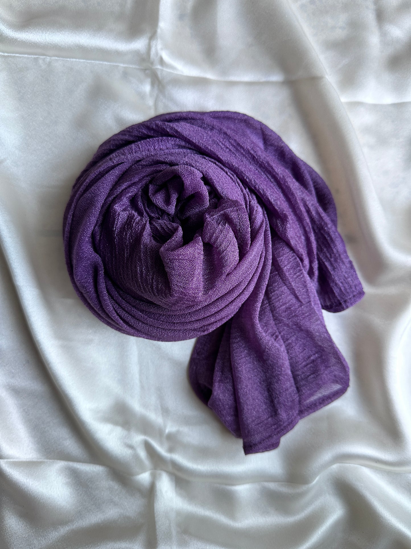 Moonlight Crumple Jersey Hijabs- Violet