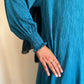 Teal Tales- Self Print Sheen Nida Abaya- Front Open