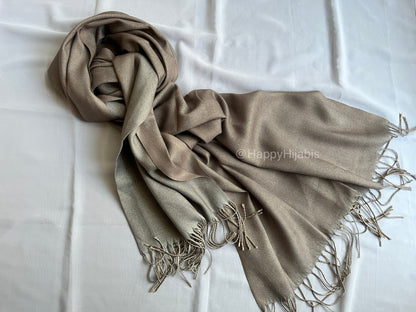 Reversible Moonlight Pashmina- Brown+Ice