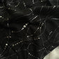 Abstract Silver Foil Hijabs- Black