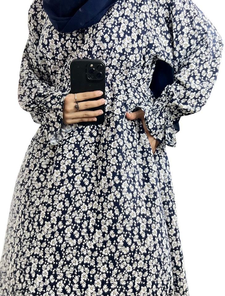 Blue Bloom- Abaya Dress