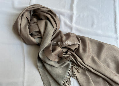 Reversible Moonlight Pashmina- Brown+Ice