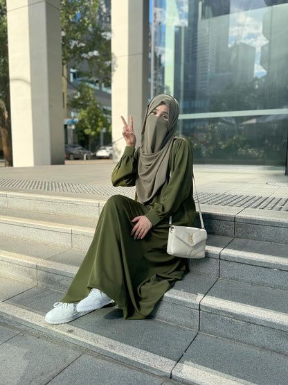 Everyday Staple Abaya- Army Green