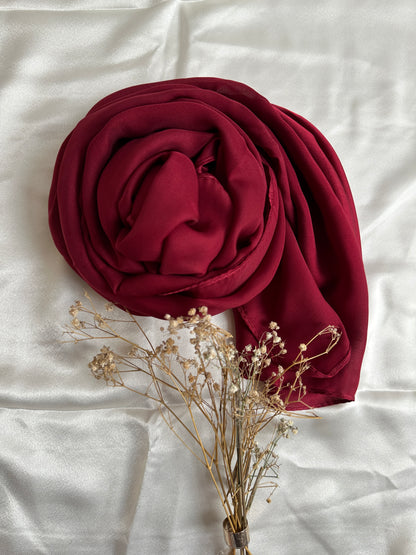 Satan Silk Hijabs- Mahogany