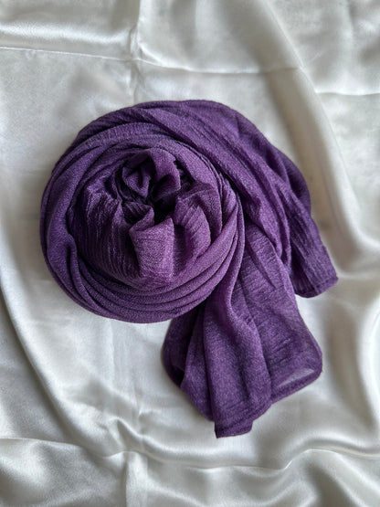 Moonlight Crumple Jersey Hijabs- Violet