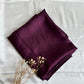 Satan Silk Hijabs- Brinjal Purple