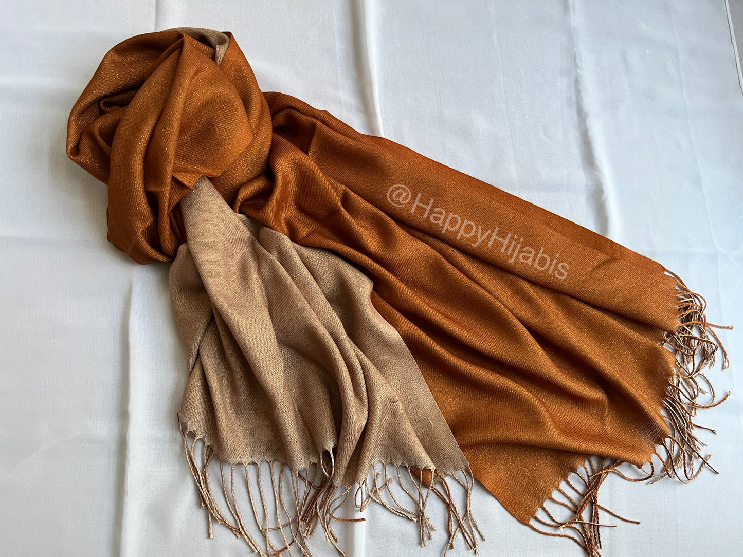 Reversible Moonlight Pashmina- Cinnamon+Oat