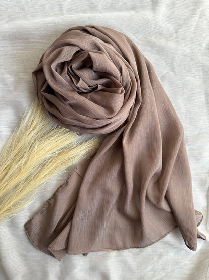 Metallic Sheen Chiffon- Espresso