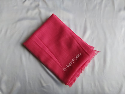 Turkish Lawn Hijabs- Large Size- Watermelon Pink