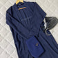 Amairah- Navy Blue kimono Coat (only)