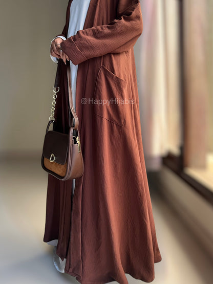 Amairah- Chocolate kimono Coat (only)