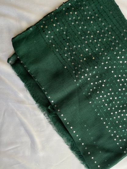 Sequins Cords-Dark Forest Green