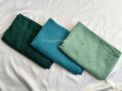 Dynamite Studded Hijabs- Teal