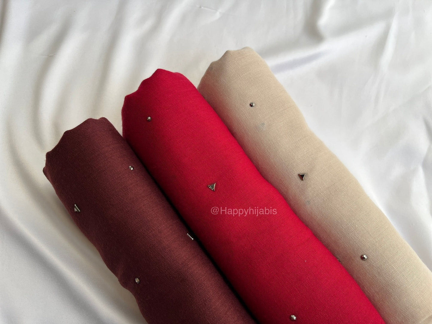 Dynamite Studded Hijabs- Mahogany