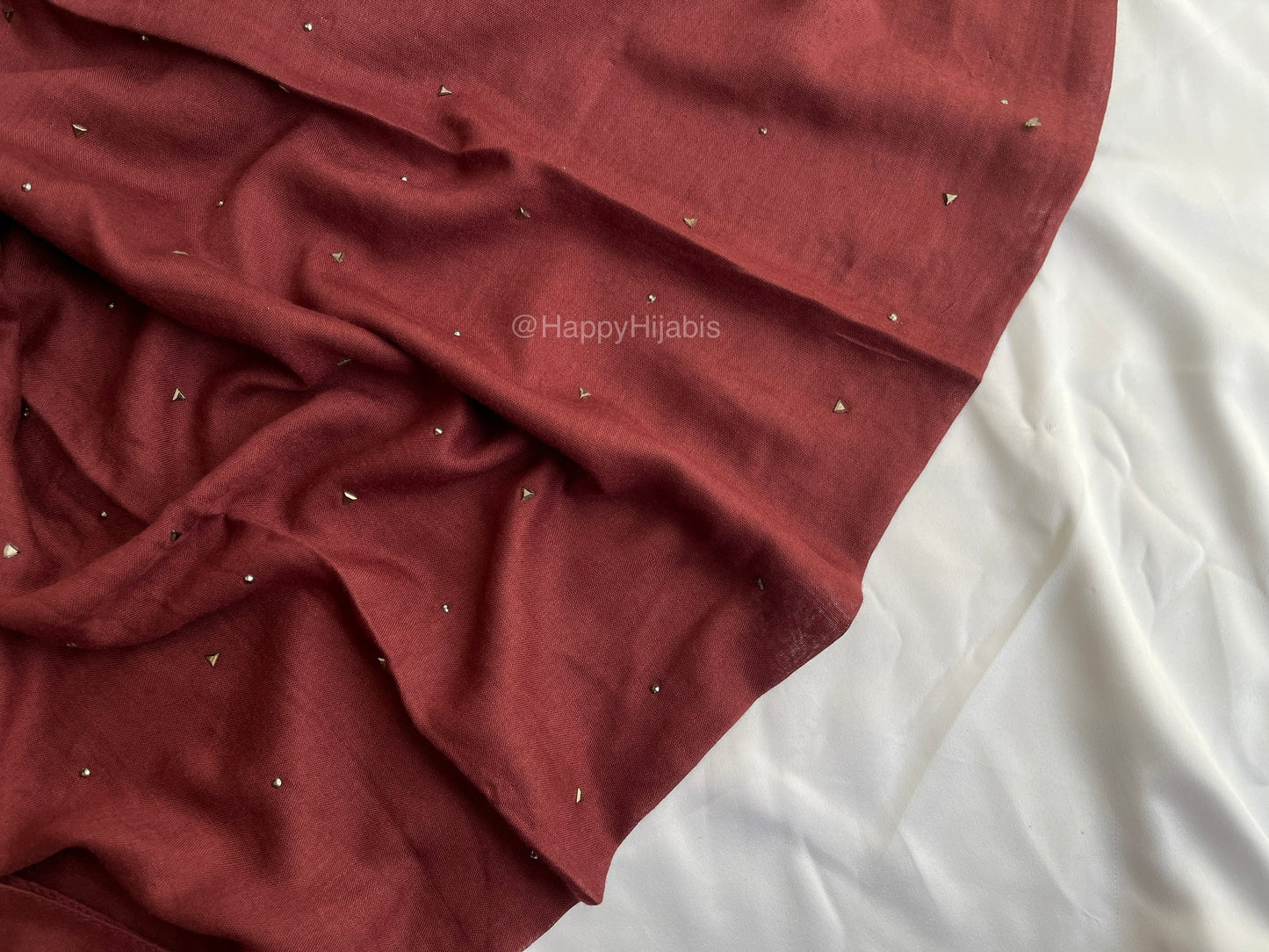 Dynamite Studded Hijabs- Mahogany