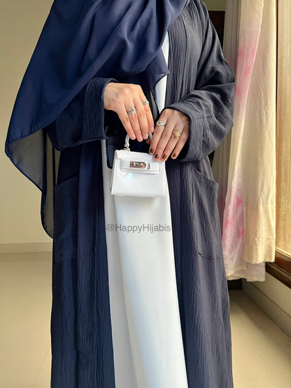 Amairah- Navy Blue kimono Coat (only)