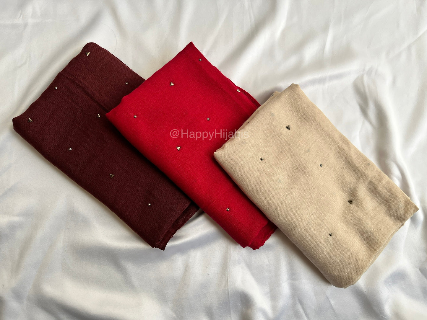 Dynamite Studded Hijabs- Mahogany