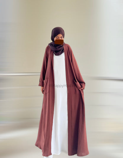 Amairah- Chocolate kimono Coat (only)