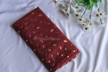 Gold-Foil Feathers Hijabs