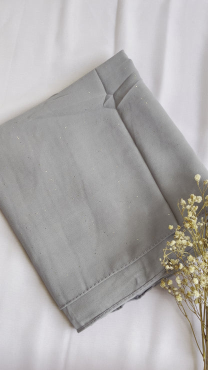 Sparkle Georgette- Silverish Grey