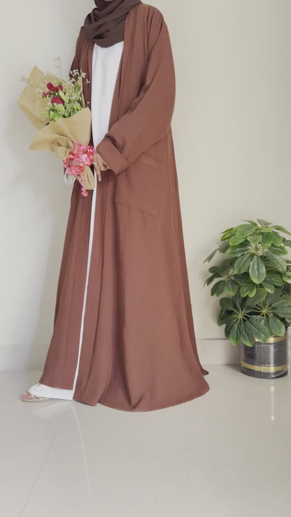 Amairah- Chocolate kimono Coat (only)