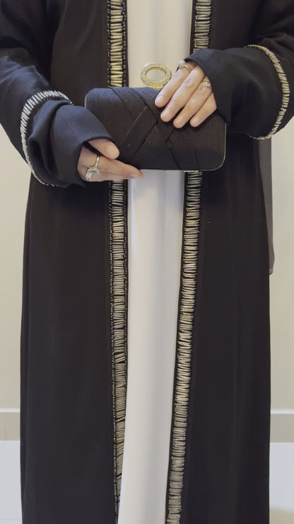 Timeless Black- Festive Zoom Nida Kimono