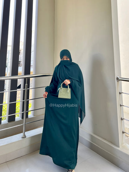 Everyday Staple Abaya- Bottle Green