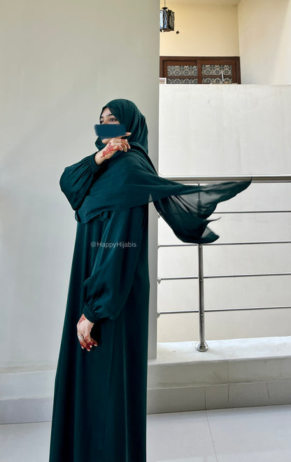 Everyday Staple Abaya- Bottle Green